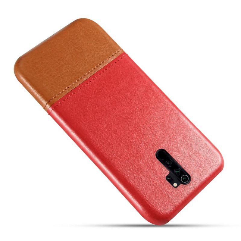 Hülle Xiaomi Redmi Note 8 Pro Rot Ksq Zweifarbiger Ledereffekt