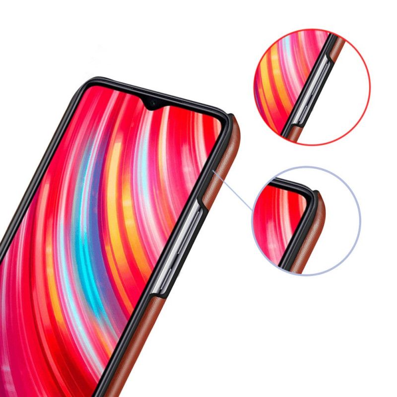 Hülle Xiaomi Redmi Note 8 Pro Rot Ksq Zweifarbiger Ledereffekt