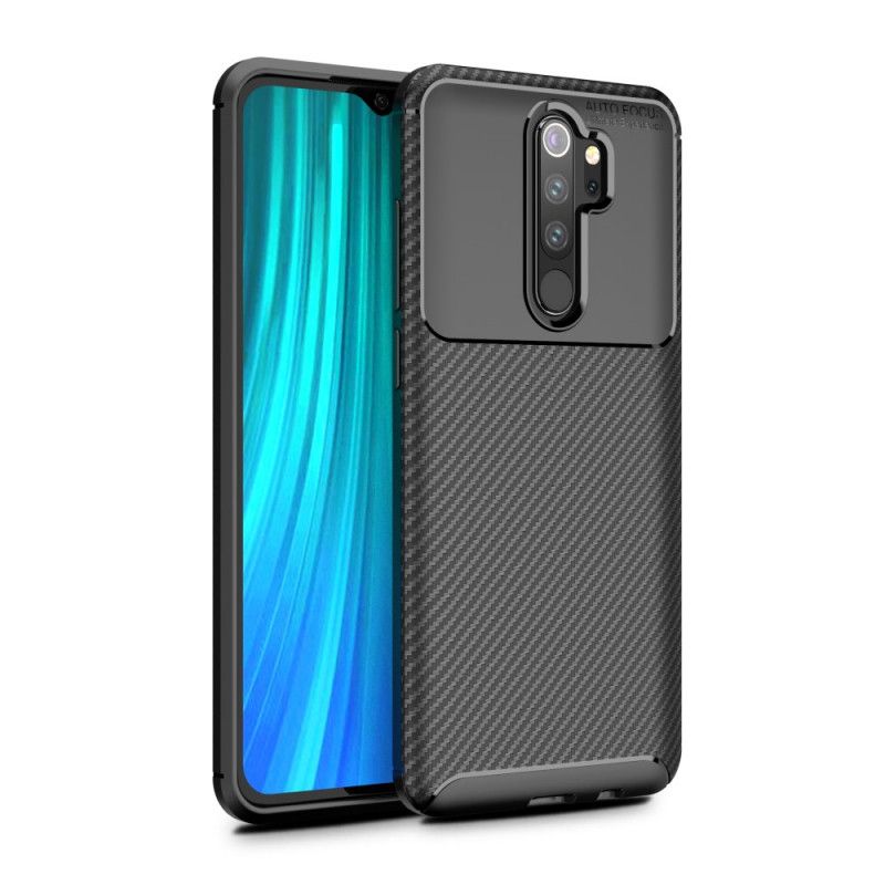 Hülle Xiaomi Redmi Note 8 Pro Schwarz Flexible Kohlefasertextur