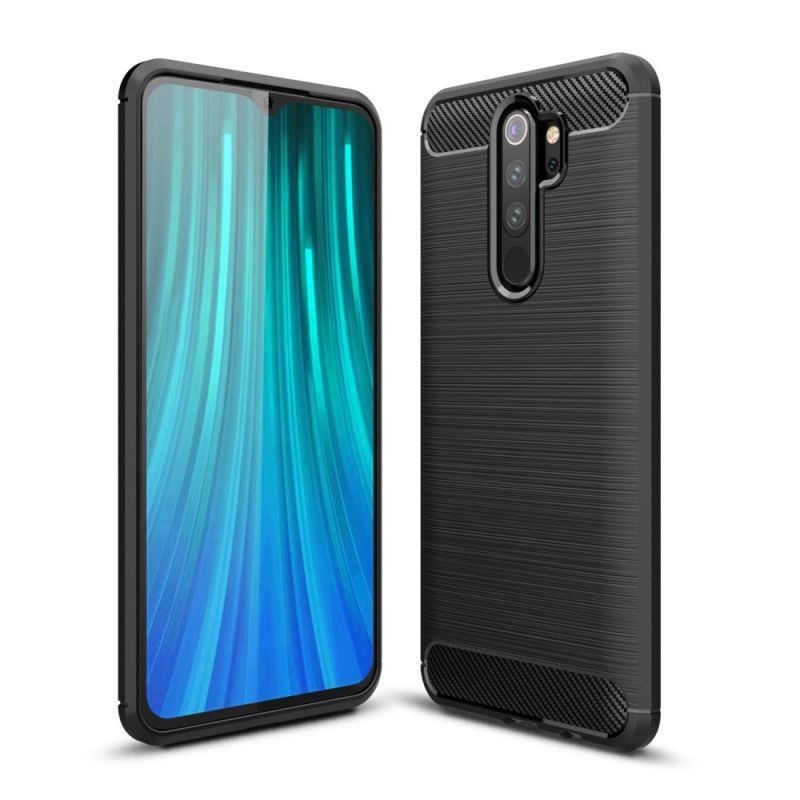 Hülle Xiaomi Redmi Note 8 Pro Schwarz Gebürstete Kohlefaser