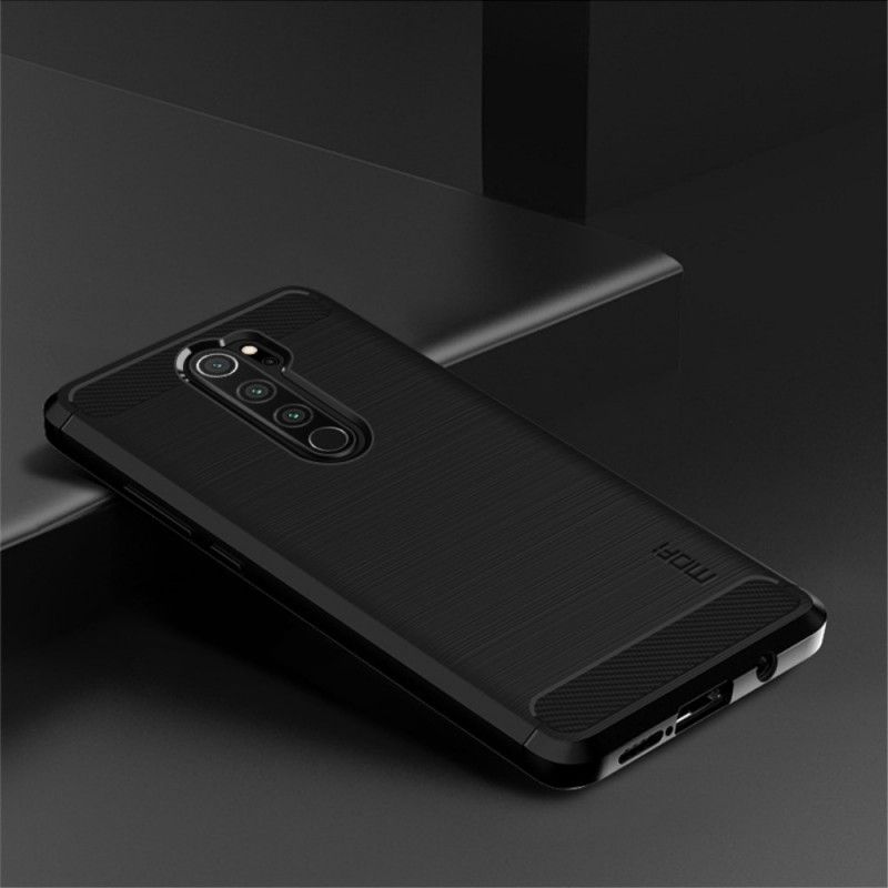 Hülle Xiaomi Redmi Note 8 Pro Schwarz Gebürstete Mofi-Kohlefaser