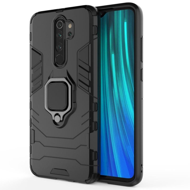 Hülle Xiaomi Redmi Note 8 Pro Schwarz Widerstandsfähiger Ring