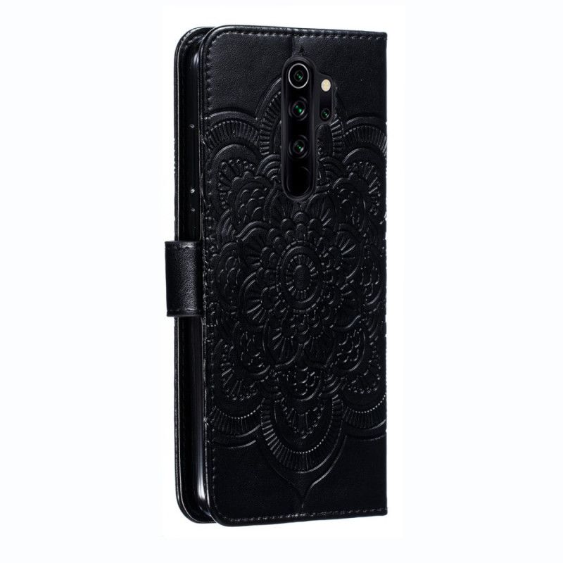 Lederhüllen Für Xiaomi Redmi Note 8 Pro Schwarz Gesamtes Mandala