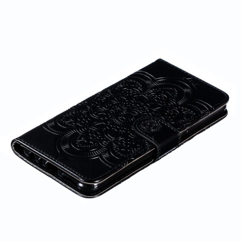 Lederhüllen Für Xiaomi Redmi Note 8 Pro Schwarz Gesamtes Mandala