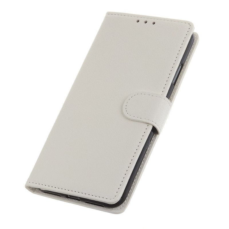 Lederhüllen Für Xiaomi Redmi Note 8 Pro Schwarz Traditionelles Litschi-Kunstleder
