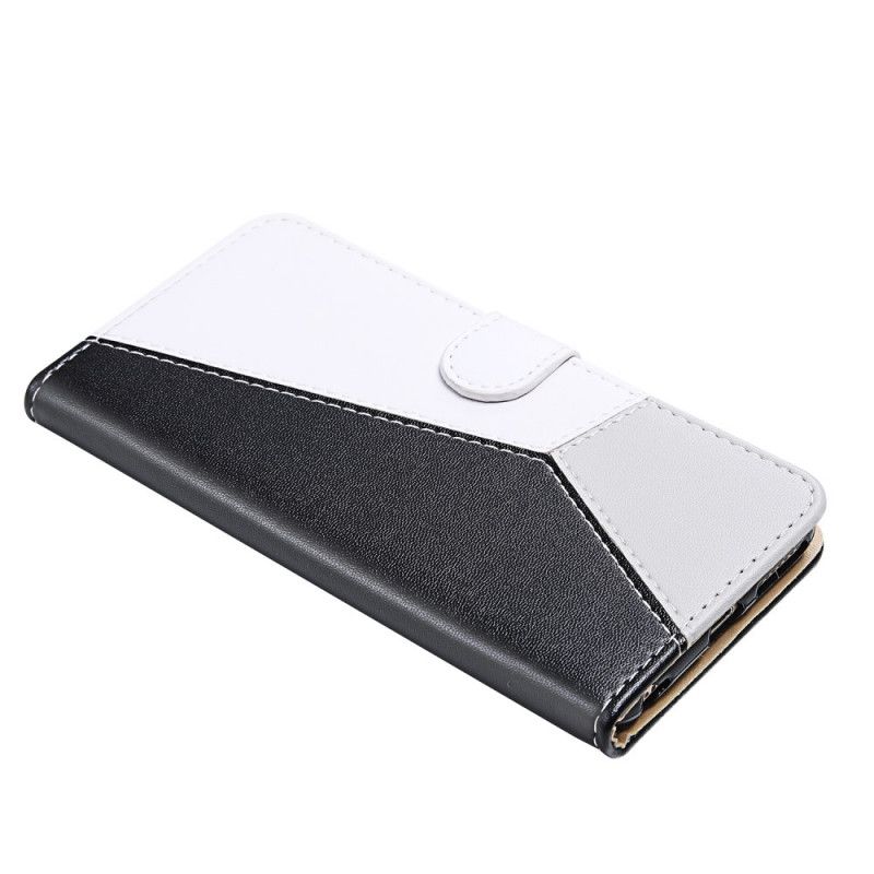 Lederhüllen Für Xiaomi Redmi Note 8 Pro Weiß Dreifarbiger Ledereffekt