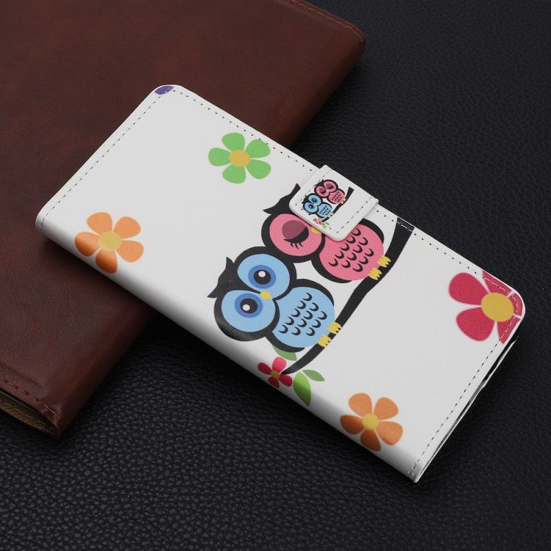 Lederhüllen Xiaomi Redmi Note 8 Pro Ein Paar Eulen