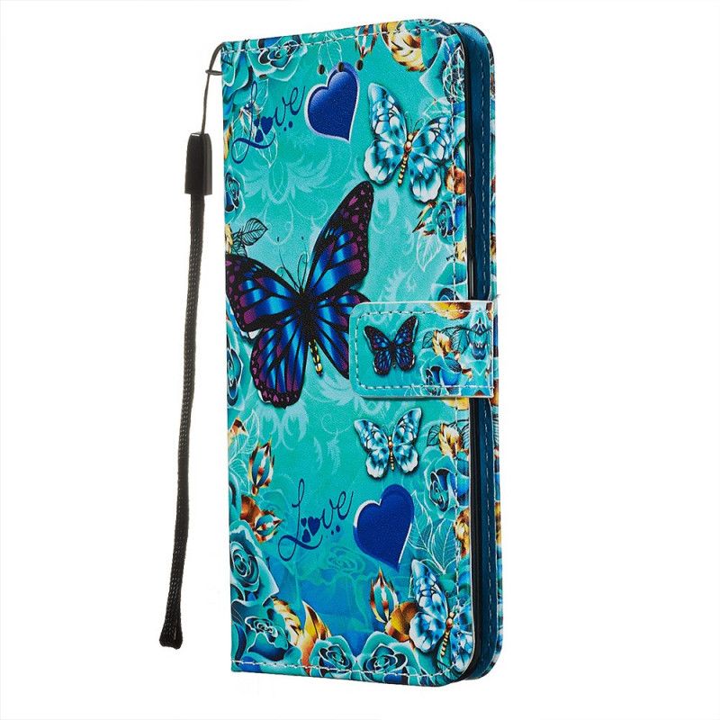 Lederhüllen Xiaomi Redmi Note 8 Pro Handyhülle Schmetterlinge Mit Tanga Lieben