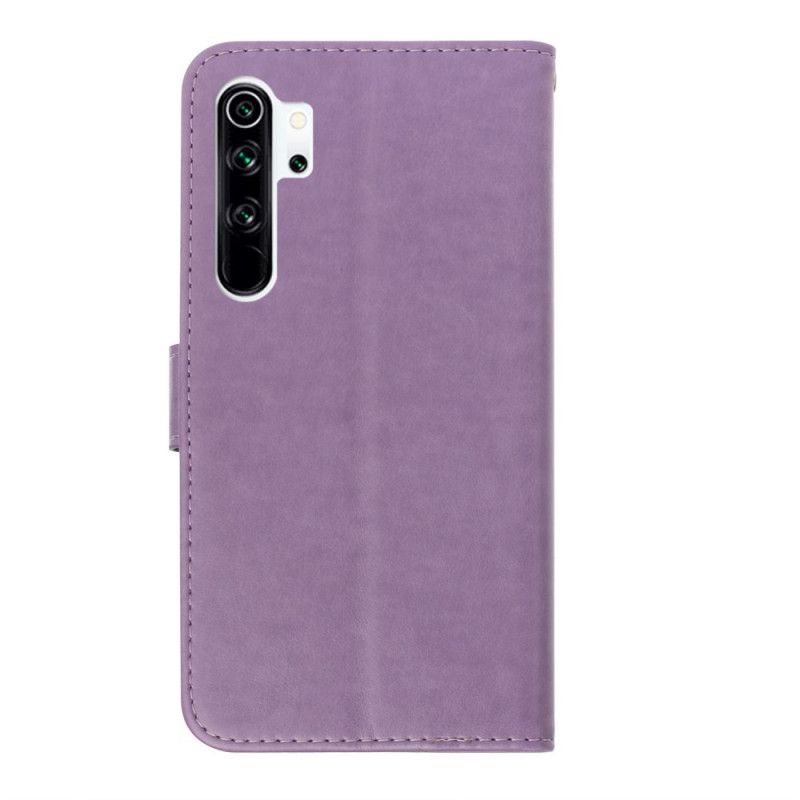 Lederhüllen Xiaomi Redmi Note 8 Pro Hellpurpur Blumenzauber