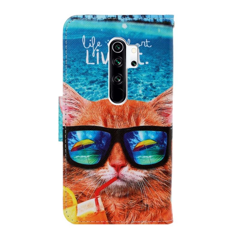 Lederhüllen Xiaomi Redmi Note 8 Pro Katze Lebe Es Tanga