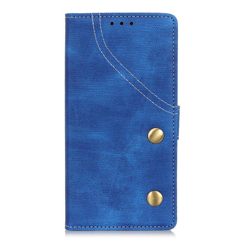 Lederhüllen Xiaomi Redmi Note 8 Pro Schwarz Jeansknöpfe