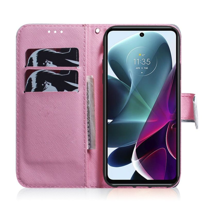 Lederhüllen Moto G200 5g Handyhülle Alte Rosa Blume