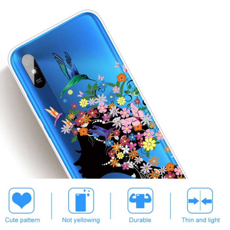 Hülle Für Xiaomi Redmi 9A Hübscher Blütenkopf