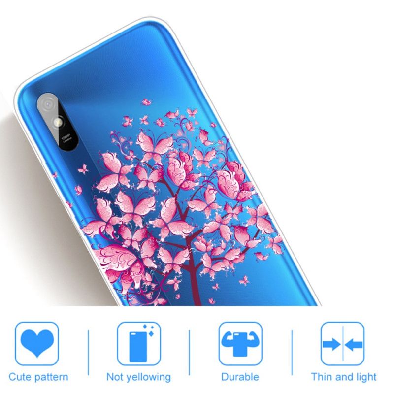 Hülle Für Xiaomi Redmi 9A Rosa Baumkrone