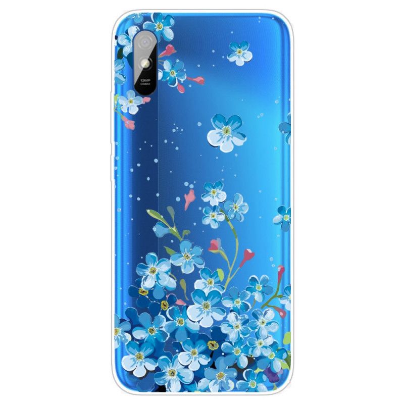 Hülle Für Xiaomi Redmi 9A Strauß Blauer Blumen