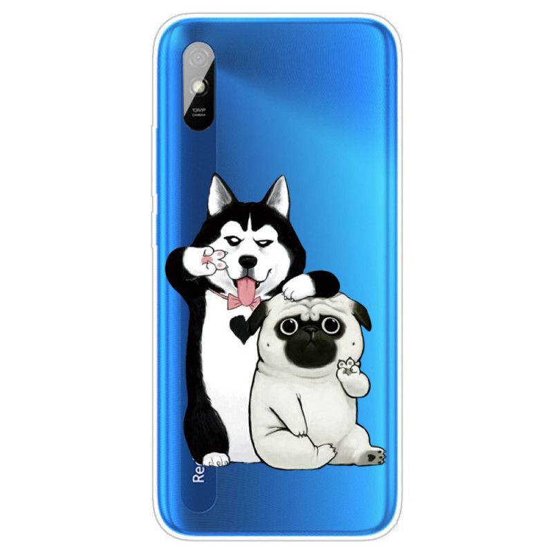 Hülle Xiaomi Redmi 9A Handyhülle Lustige Hunde