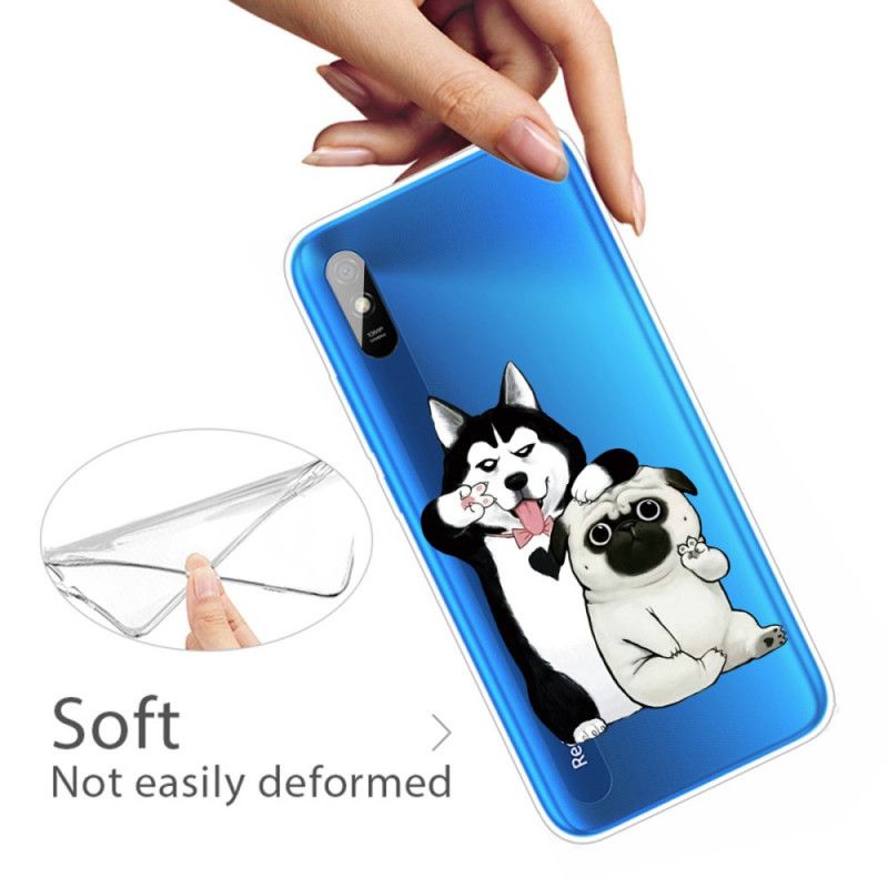 Hülle Xiaomi Redmi 9A Handyhülle Lustige Hunde