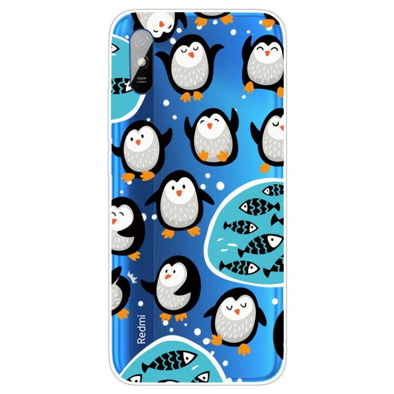 Hülle Xiaomi Redmi 9A Handyhülle Pinguine Und Fische