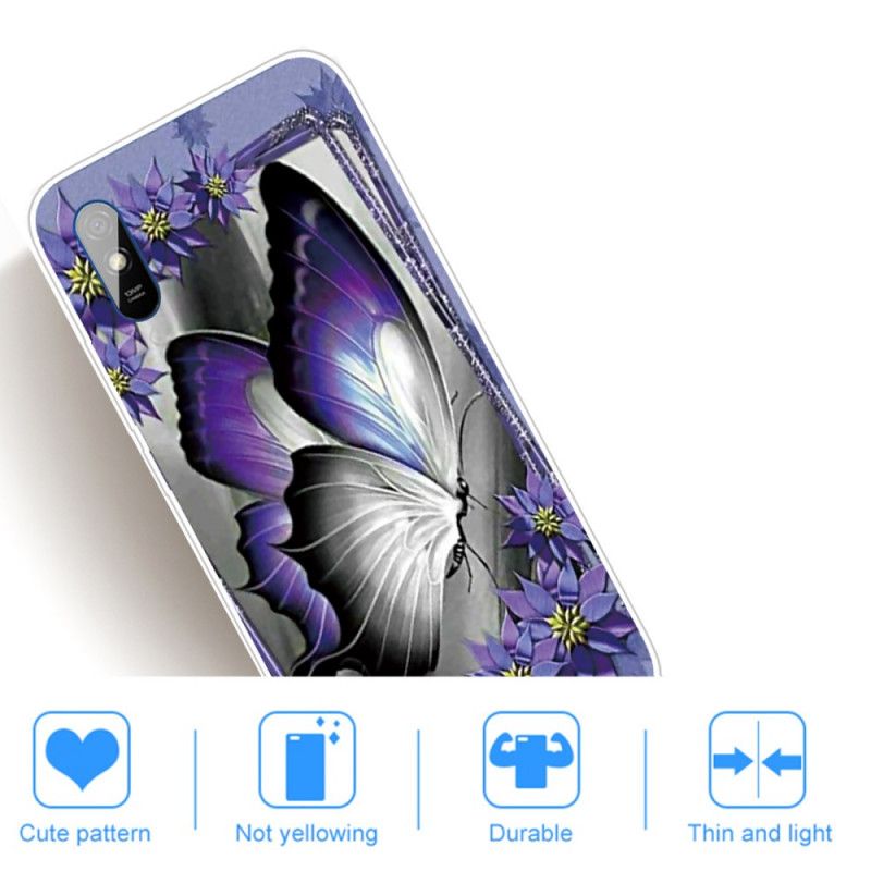 Hülle Xiaomi Redmi 9A Königlicher Schmetterling