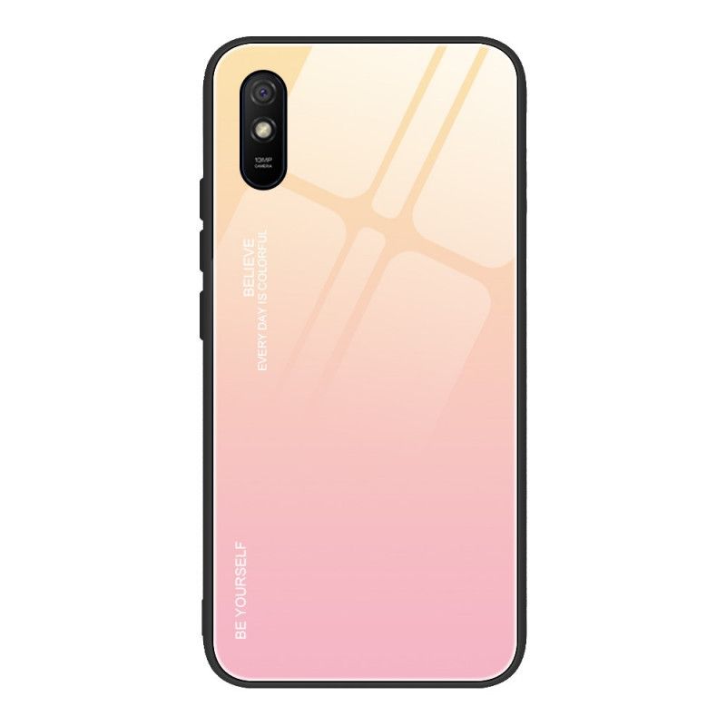 Hülle Xiaomi Redmi 9A Rot Sei Du Selbst Gehärtetes Glas