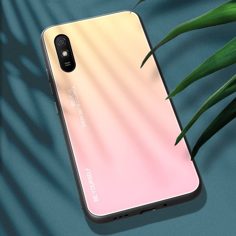 Hülle Xiaomi Redmi 9A Rot Sei Du Selbst Gehärtetes Glas