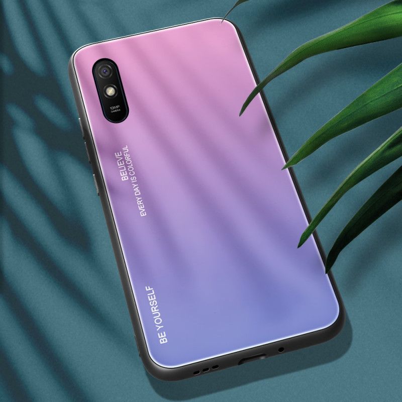 Hülle Xiaomi Redmi 9A Rot Sei Du Selbst Gehärtetes Glas