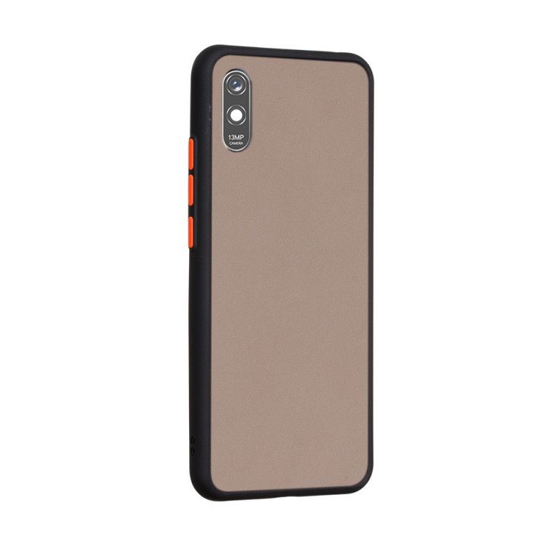 Hülle Xiaomi Redmi 9A Schwarz Hybrid-Silikonfelgen-Design