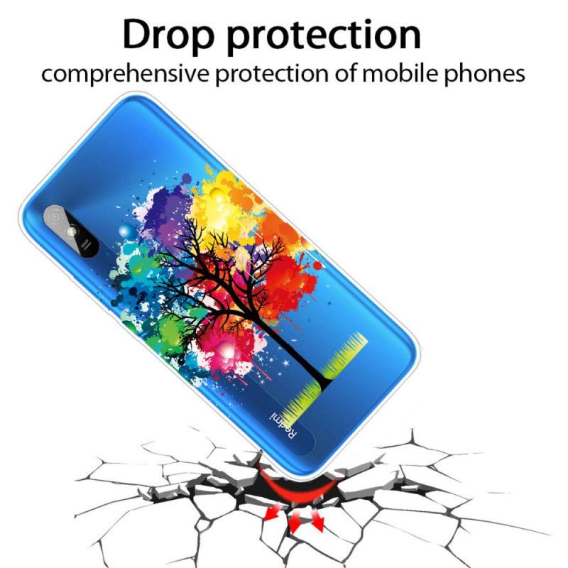 Hülle Xiaomi Redmi 9A Transparenter Aquarellbaum