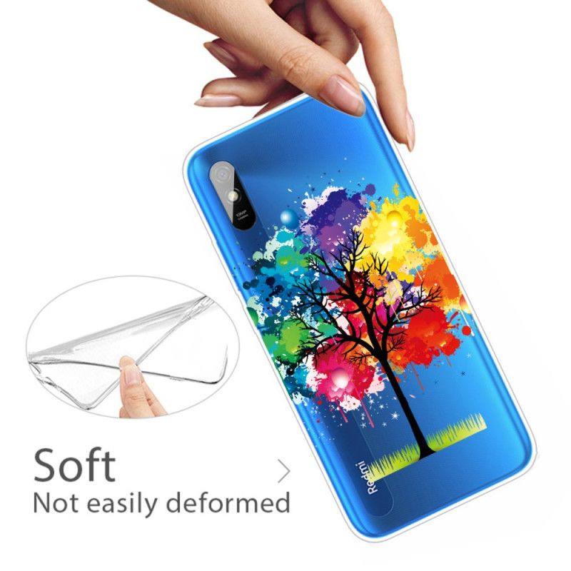 Hülle Xiaomi Redmi 9A Transparenter Aquarellbaum