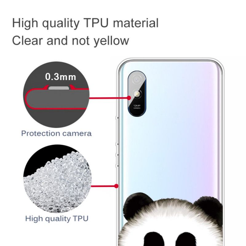 Hülle Xiaomi Redmi 9A Transparenter Panda