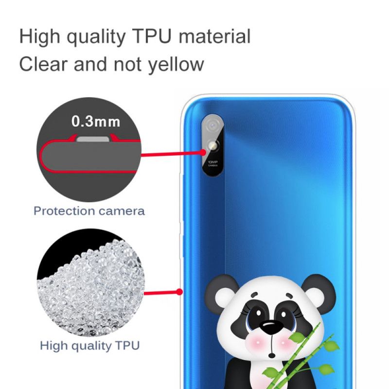 Hülle Xiaomi Redmi 9A Transparenter Trauriger Panda