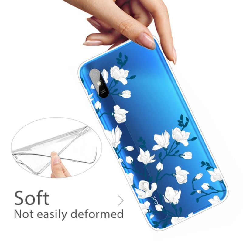 Hülle Xiaomi Redmi 9A Weiße Blüten