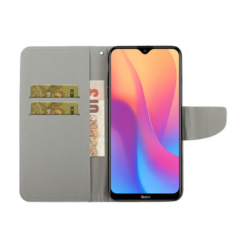 Lederhüllen Für Xiaomi Redmi 9A Farbiges Kätzchen Mit Tanga