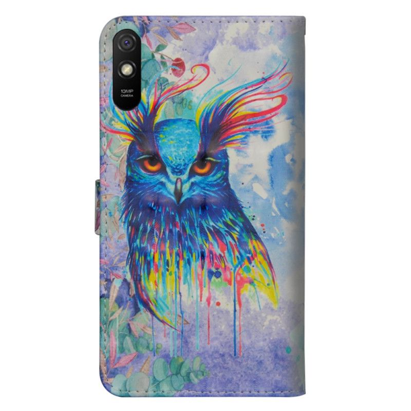 Lederhüllen Xiaomi Redmi 9A Aquarellvogel