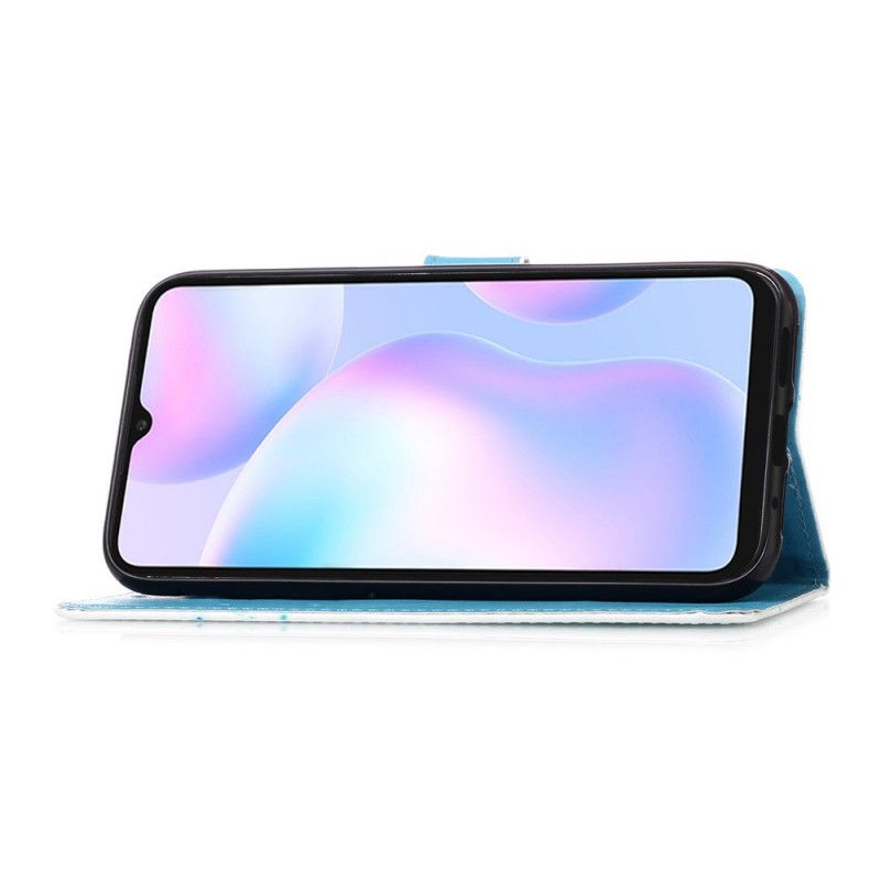 Lederhüllen Xiaomi Redmi 9A Handyhülle Schwarzes Tanga-Mandala