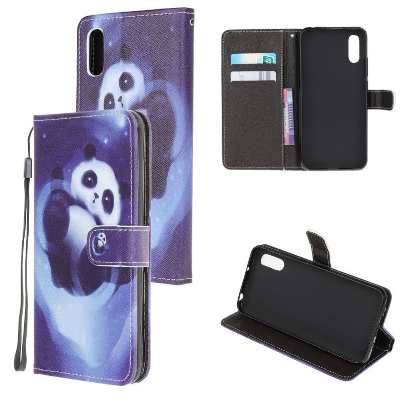 Lederhüllen Xiaomi Redmi 9A Panda-Raum Mit Tanga