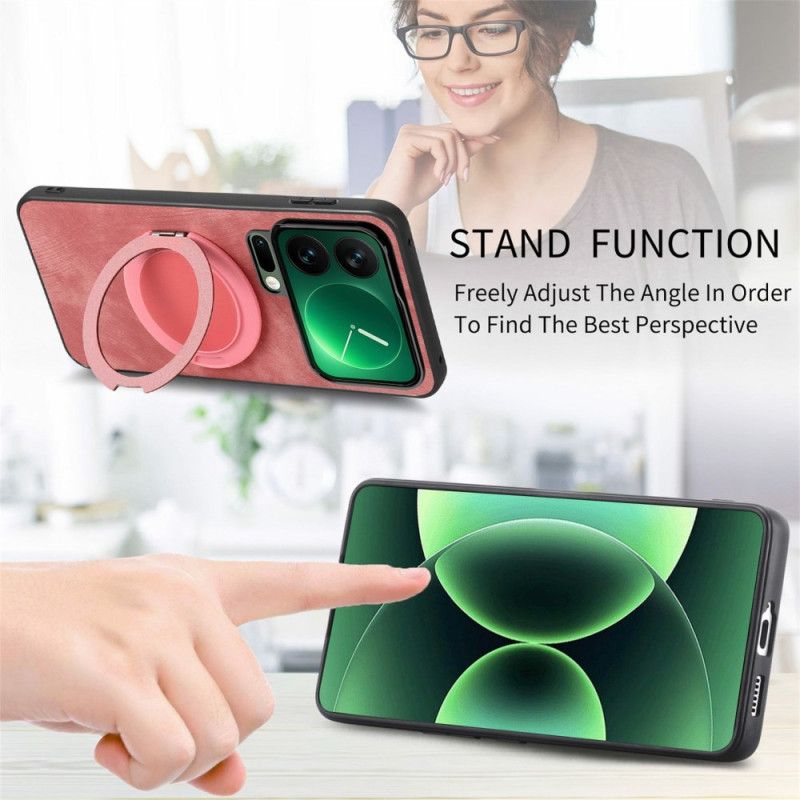 Hülle Für Xiaomi 17 Pro Drehbar Ständer Und Retro-lederoptik