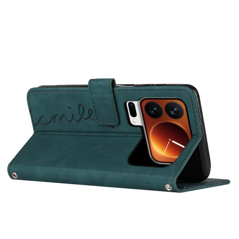 Lederhüllen Für Xiaomi 17 Pro Herz- Und Smiley-muster