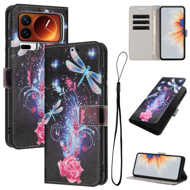 Lederhüllen Xiaomi 17 Pro Libellenmuster