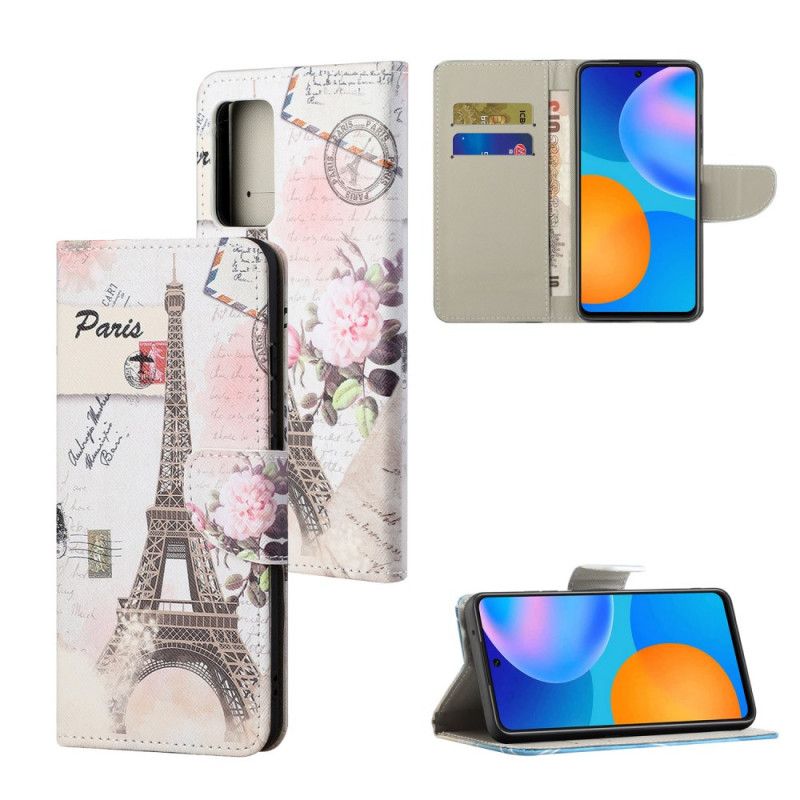 Lederhüllen Für Xiaomi Redmi Note 10 Pro Retro-Eiffelturm