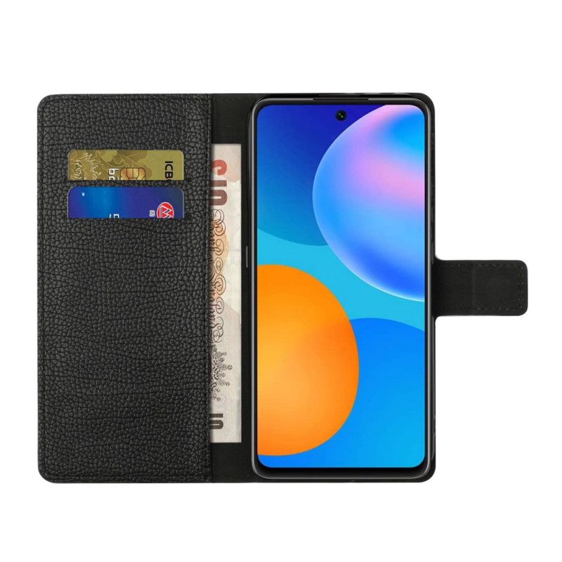 Lederhüllen Xiaomi Redmi Note 10 Pro Handyhülle Einfache Litschi