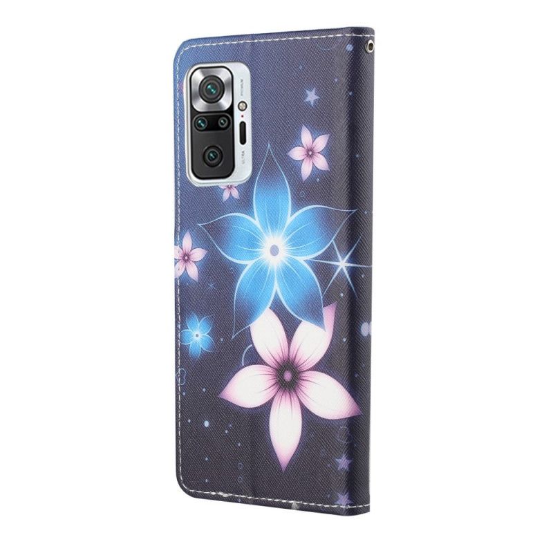 Lederhüllen Xiaomi Redmi Note 10 Pro Mondblumen Mit Tanga