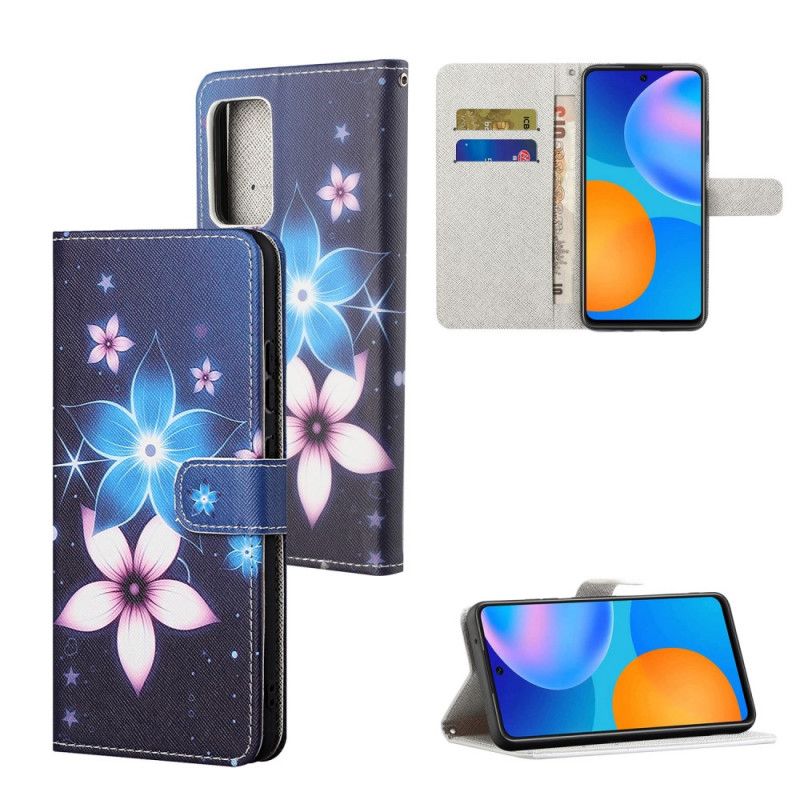 Lederhüllen Xiaomi Redmi Note 10 Pro Mondblumen Mit Tanga