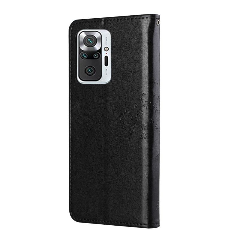 Lederhüllen Xiaomi Redmi Note 10 Pro Schwarz Baum- Und Tanga-Eulen
