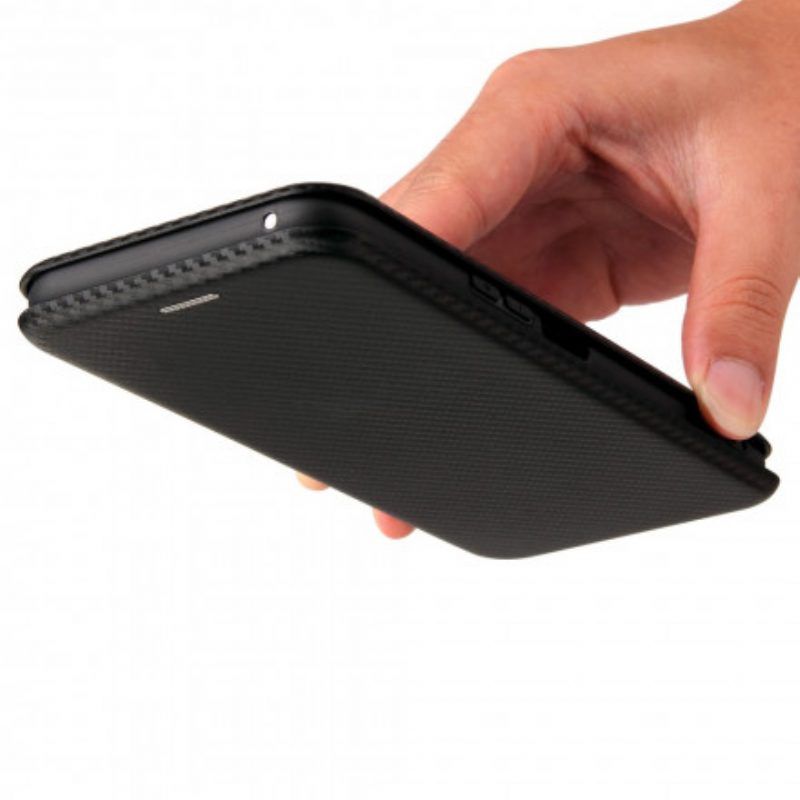 Schutzhülle Für Vivo Y72 5G Flip Case Farbiges Carbon-silikon