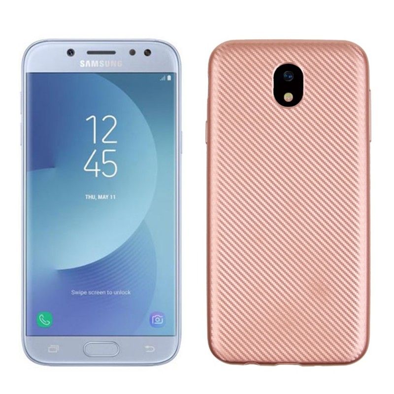 Hülle Samsung Galaxy J5 2017 Golden Premium-Kohlenstoff