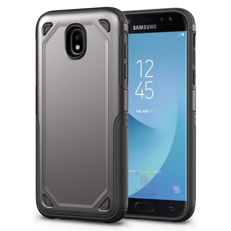 Hülle Samsung Galaxy J5 2017 Schwarz Premium-Metalleffekt