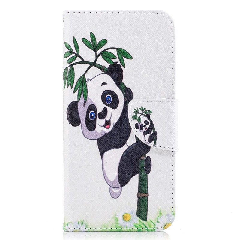 Lederhüllen Samsung Galaxy J5 2017 Panda Auf Bambus