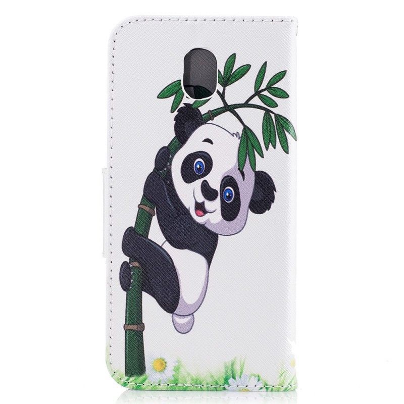 Lederhüllen Samsung Galaxy J5 2017 Panda Auf Bambus