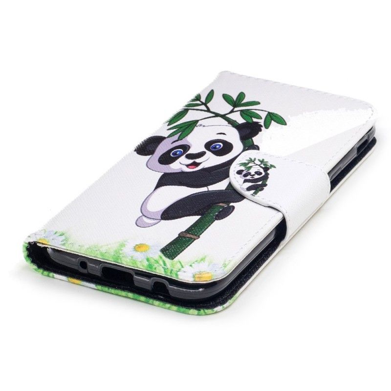 Lederhüllen Samsung Galaxy J5 2017 Panda Auf Bambus